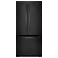 Whirlpool - 22 cu. ft. French Door Refrigerator with Humidity-Controlled Crispers - Black - Front_Zoom