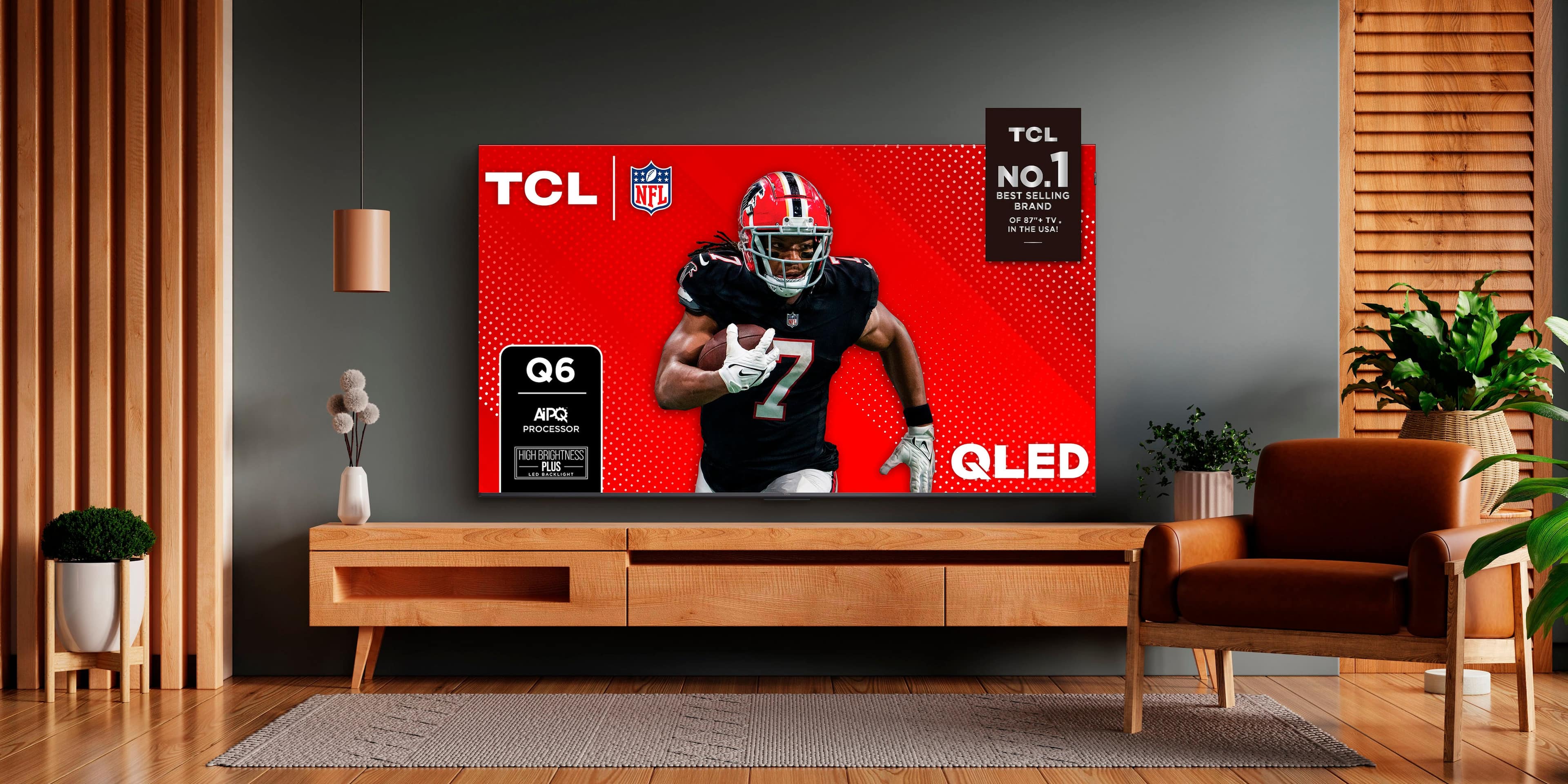TCL is the No.1 selling brand of a TV. They are known for their high brightness and QLED technology.