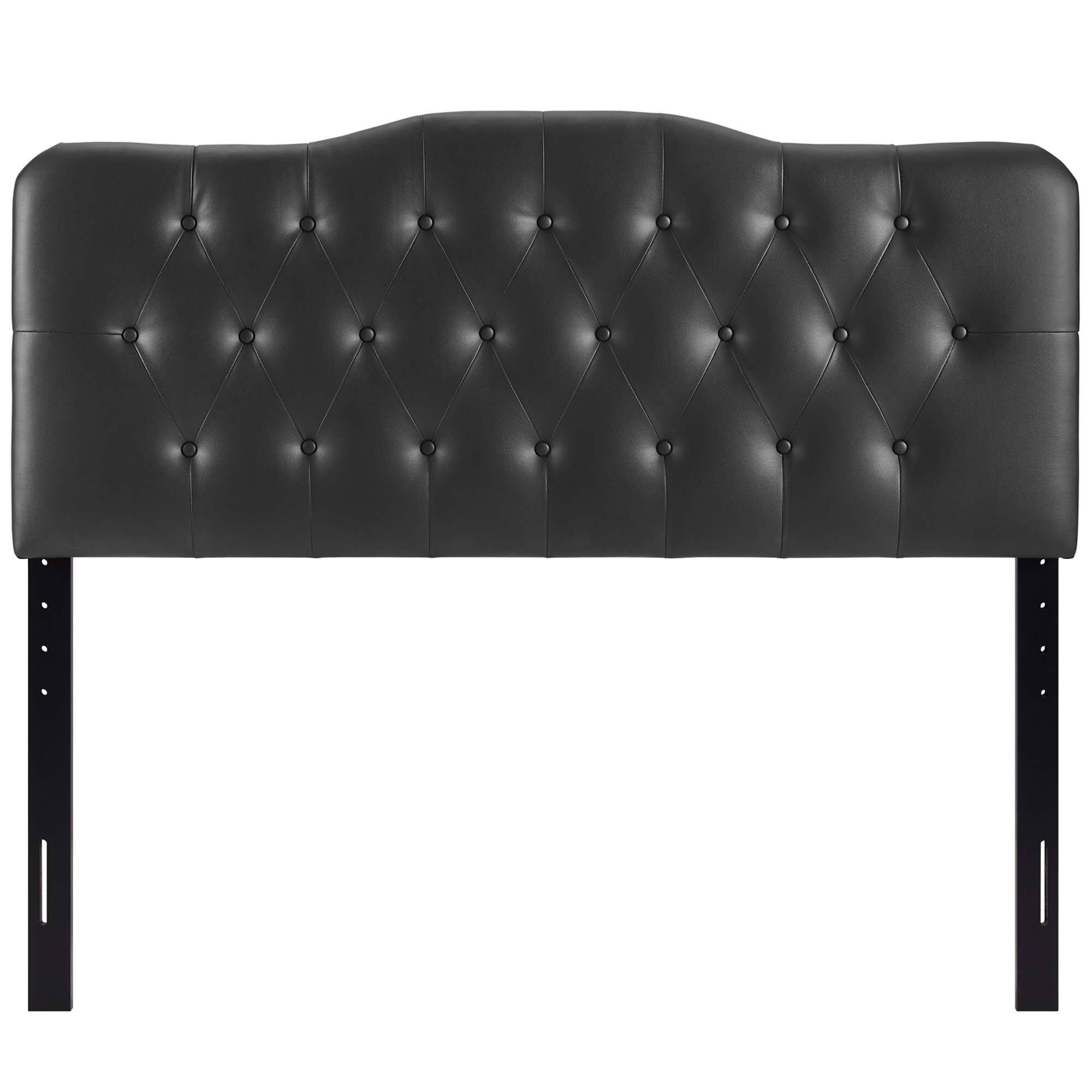Alt View 1. Modway - Annabel Upholstered Vinyl Queen Headboard by Modway - Black.