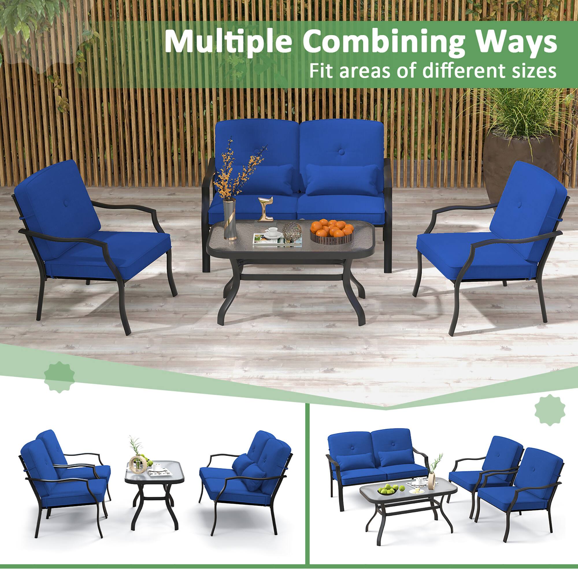 Multiple Combining Ways  
Fit areas of different sizes