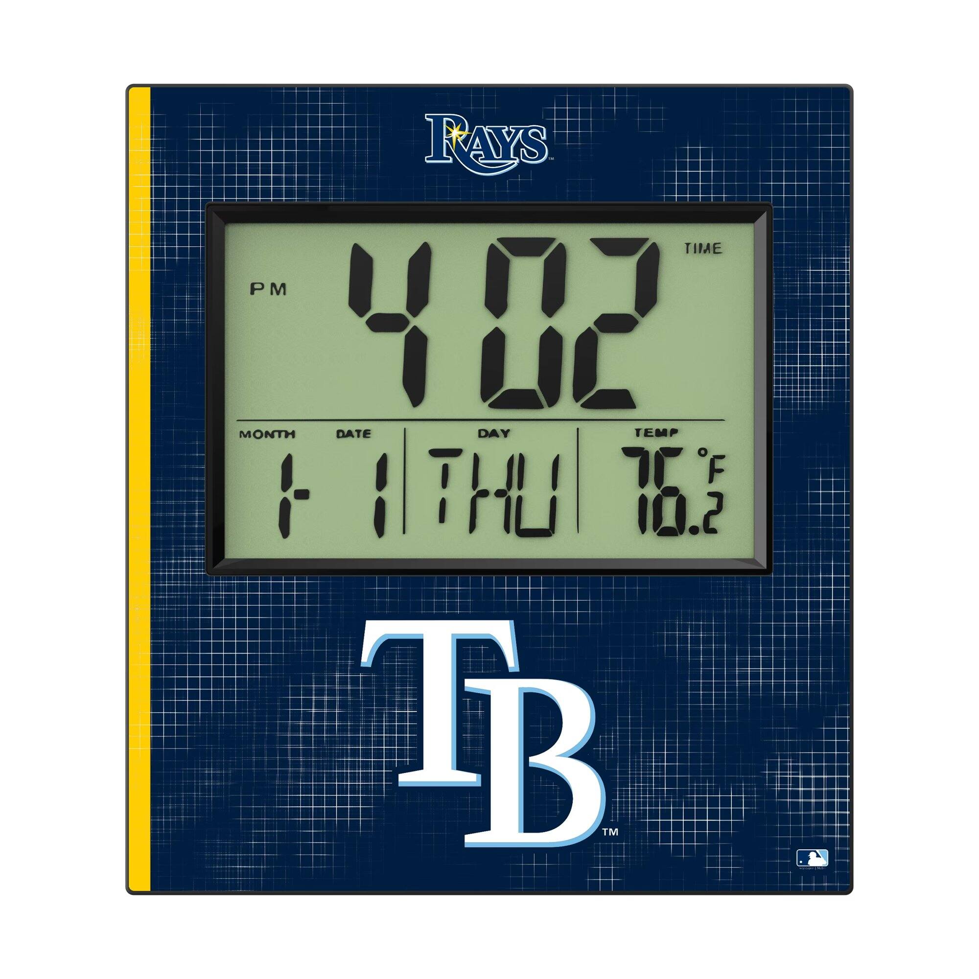 RAYS TIME PM 4:02 MONTH DATE DAY TEMP F 1 11 THU 76.2 TB