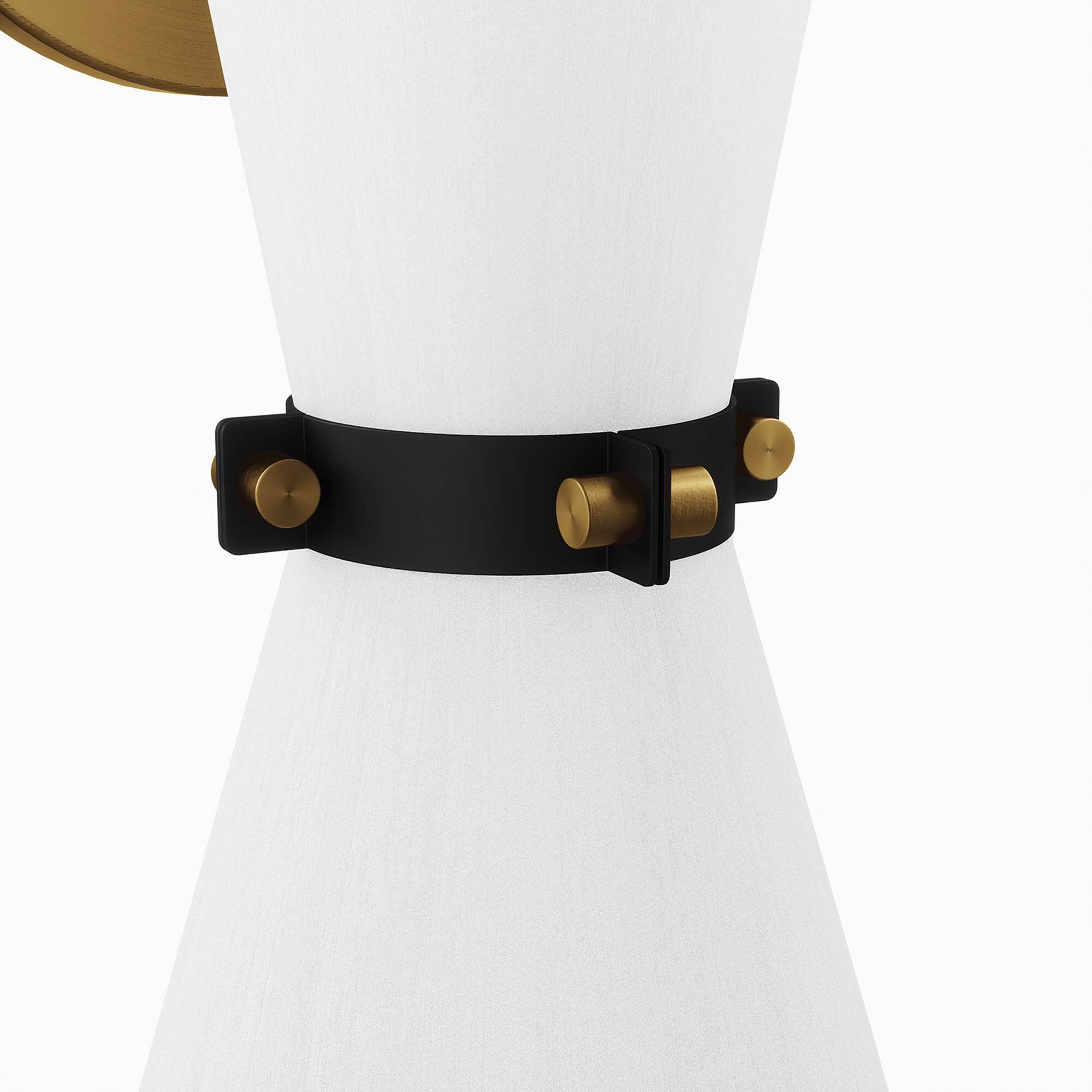 Alt View 5. Modway - Starlight 1-Light Wall Sconce by Modway - White Satin Brass.