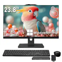 MSI - Modern 23.8" Touch All-in-one Desktop,Intel Core 7-150U,16GB DDR5,1TB SSD+1TB HDD+1TB Docking Set,Win 11 Pro - Black