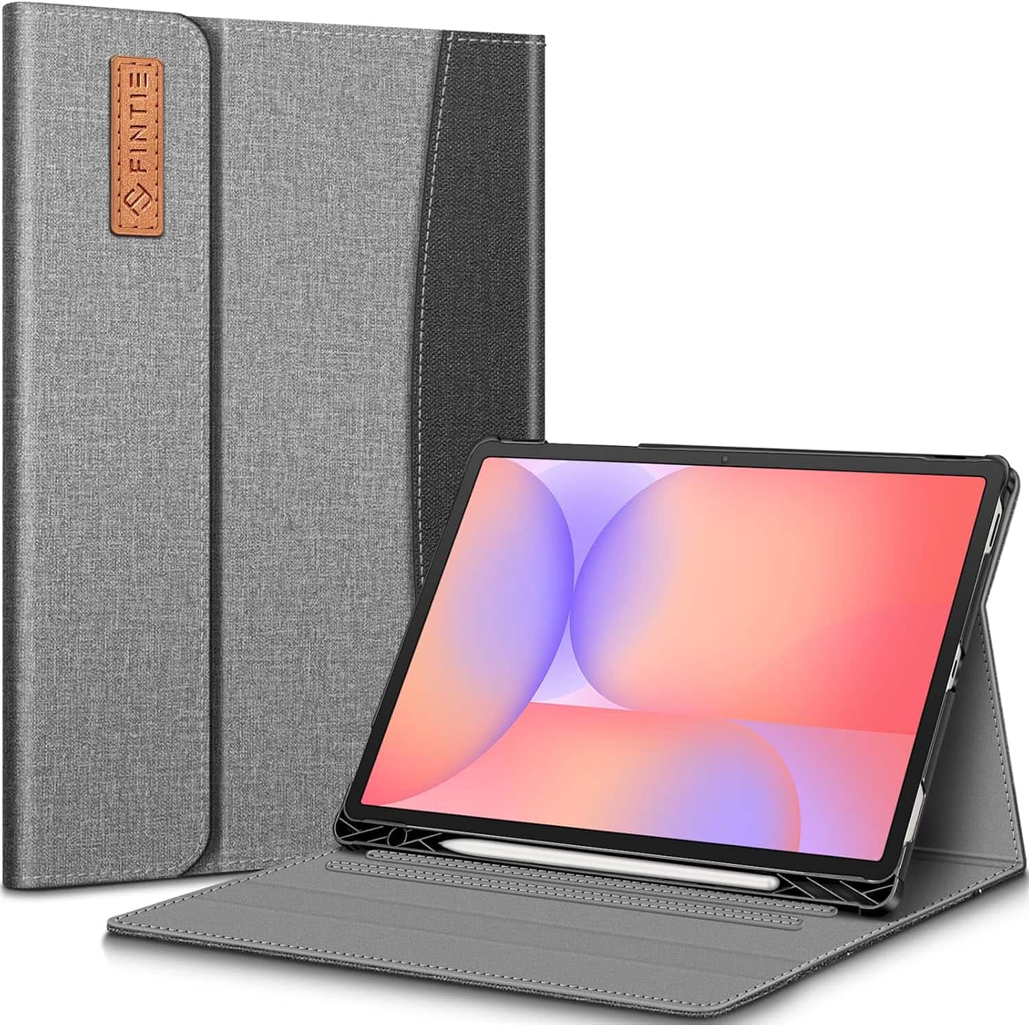Fintie - Portfolio Case for Samsung Galaxy Tab S10 Lite/ Tab S10 FE/ Tab S9 FE/ Tab S9, Multiple Angle Business Cover with Pocket - Gray price history on PriceWatchPro