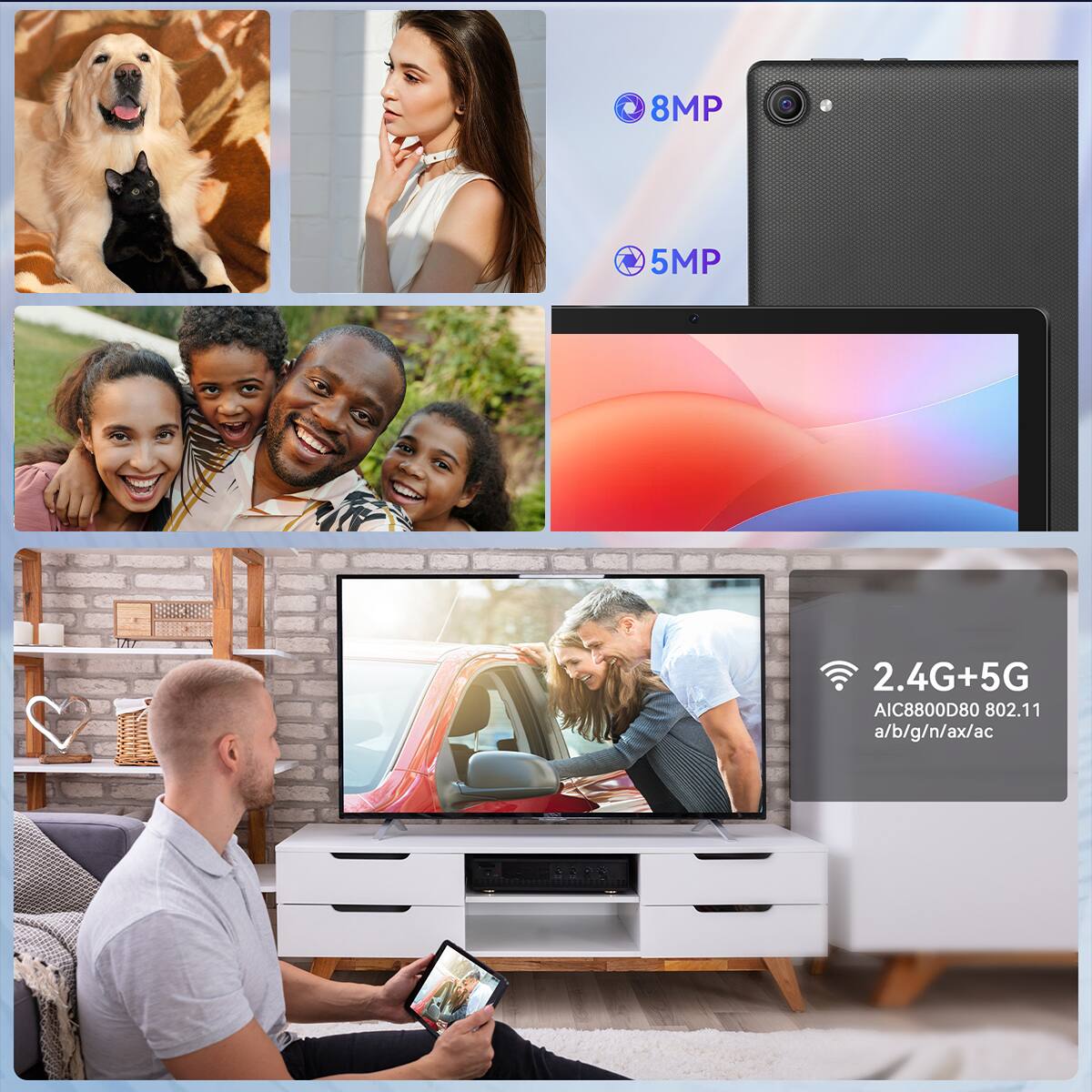 8MP 5MP  
2.4G+5G  
AIC8800D80  
802.11 a/b/g/n/ax/ac