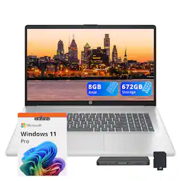 HP - 17.3" FHD Business Laptop,Intel i5-1334U,8GB RAM,512GB SSD+160GB Dock Set,Intel Iris Xe Graphics,Win 11 Pro - Silver