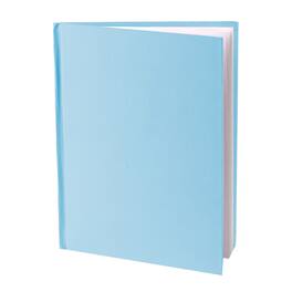 YOUNG AUTHORS - Blue Hardcover Blank Book, White Pages, Portrait, 14 Sheets/28 Pages - 11"H x 8-1/2"W