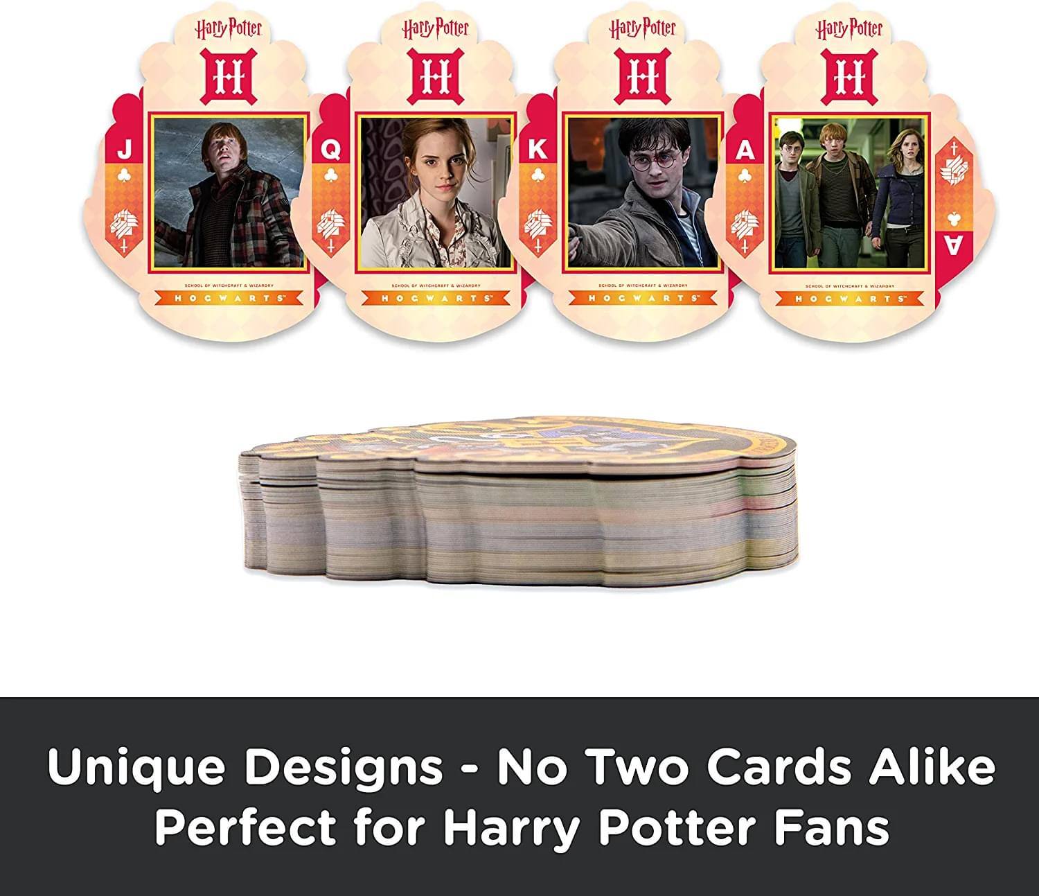 Harry Potter  
H  
J  
Q  
K  
A  
A  
- - ..  
HOCWARTS  
- - : OCWARTS -d |  
HOCWARTS . - |  
HOCWARTS  
Unique Designs - No Two Cards Alike  
Perfect for Harry Potter Fans