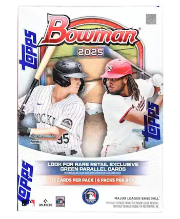 Bowman
2025
Topps
Charlie Condon
Colorado Rockies
James Washington
Nationals
LOOK FOR RARE RETAIL EXCLUSIVE GREEN PARALLEL CARDS
NO PURCHASE NECESSARY VISIT TOPPS.COM/NPN FOR DETAILS AND ENTRY
12 CARDS PER PACK | 6 PACKS PER BOX
MAJOR LEAGUE BASEBALL
OFFICIALLY LICENSED PRODUCT OF MAJOR LEAGUE BASEBALL
OFFICIALLY LICENSED PRODUCT OF MLB PLAYERS, INC.
Topps
Topps
Topps
Topps
Topps
Topps
Topps
Topps
Topps
Topps
Topps
Topps
Topps
Topps
Topps
Topps
Topps
Topps
Topps
Topps
Topps
Topps
Topps
Topps
Topps
Topps
Topps
Topps
Topps
Topps
Topps
Topps
Topps
Topps
Topps
Topps
Topps
Topps
Topps
Topps
Topps
Topps
Topps
Topps
Topps
Topps
Topps
Topps
Topps
Topps