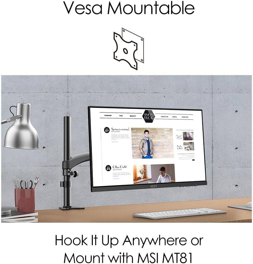 Vesa Mountable

Spring is coming! 07 a Ed 1 - Offee Cuf es SI Hook It Up Anywhere or Mount with MSI MT81