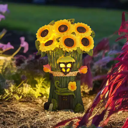 Front. Oumilen - Solar Sunflower Garden Lights, Outdoor Waterproof Solar Decorative Light.