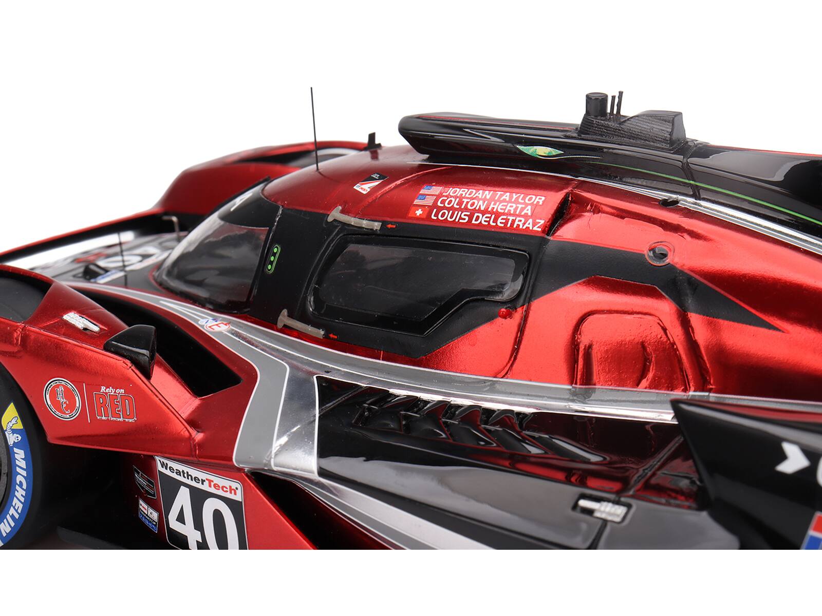 JORDAN TAYLOR  
COLTON HERTA  
LOUIS DELETRAZ  

Relyon | RED  
WeatherTech  

40