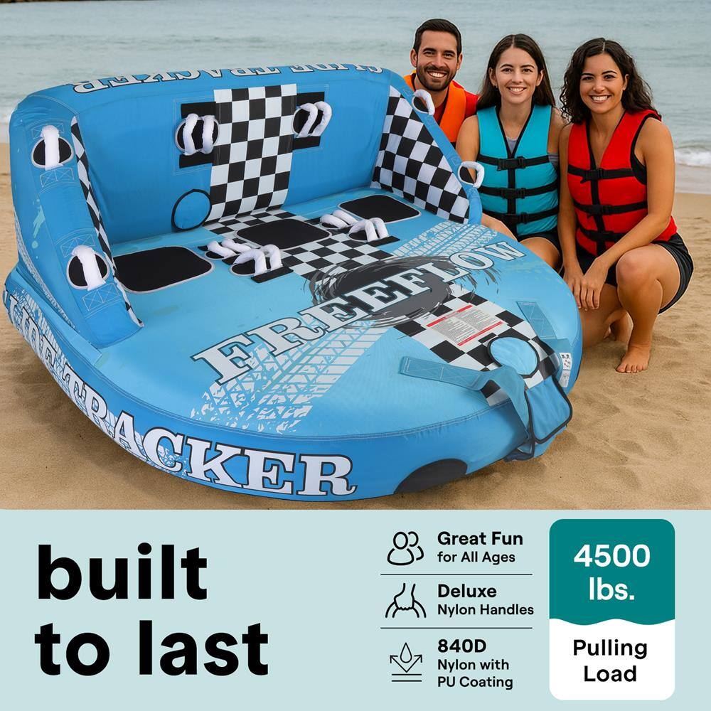 V BA 2D  
FREEFLOW RACKER  
Great Fun for All Ages  
4500 lbs.  
Deluxe Nylon Handles  
840D Pulling Nylon with PU Load Coating  
built to last