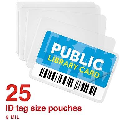 PUBLIC LIBRARY CARD

25 ID tag size pouches

5 MIL