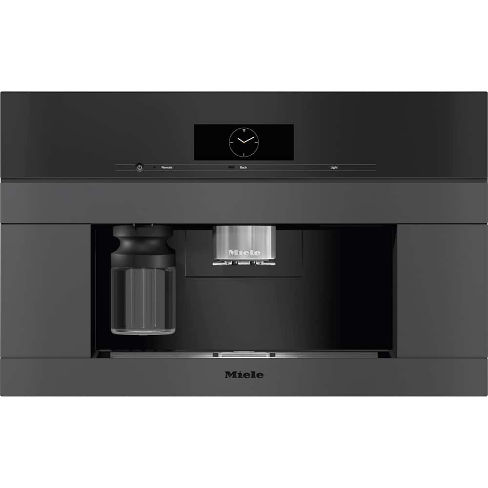Miele - CVA 7875 Built-In Coffee Machine with DirectWater. Large touch display with One Button Touch for 2 coffees - Matte Black - Front_Zoom