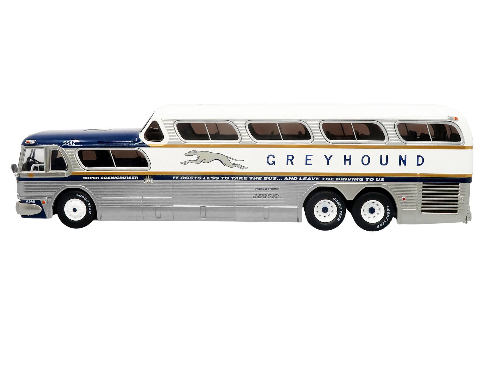 CYLLA 5542 SUPER SCENICRUISER GOOD YEAR GREYHOUND  
IT COSTS LESS TO TAKE THE BUS... AND LEAVE THE DRIVING TO US