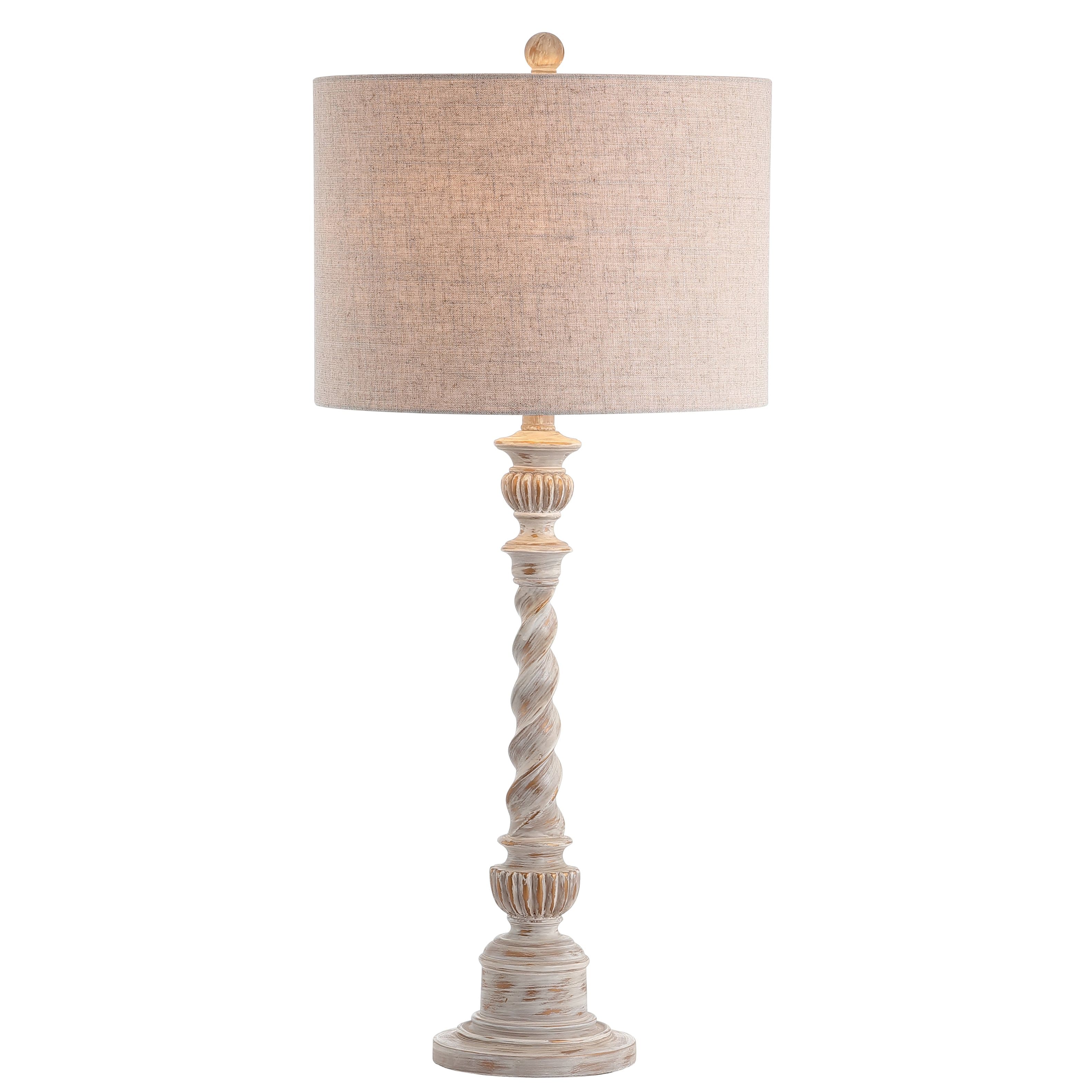"Jonathan Y - Regent 33"" Rustic Resin LED Table Lamp - White Wash" price history on PriceWatchPro