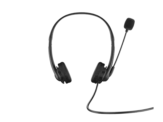 Front. HP - HP Stereo USB Headset G2 - Black.