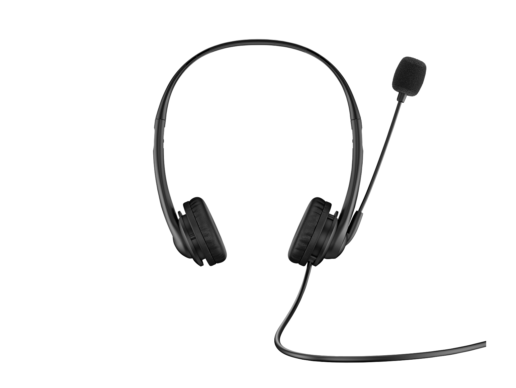 Front. HP - HP Stereo USB Headset G2 - Black.