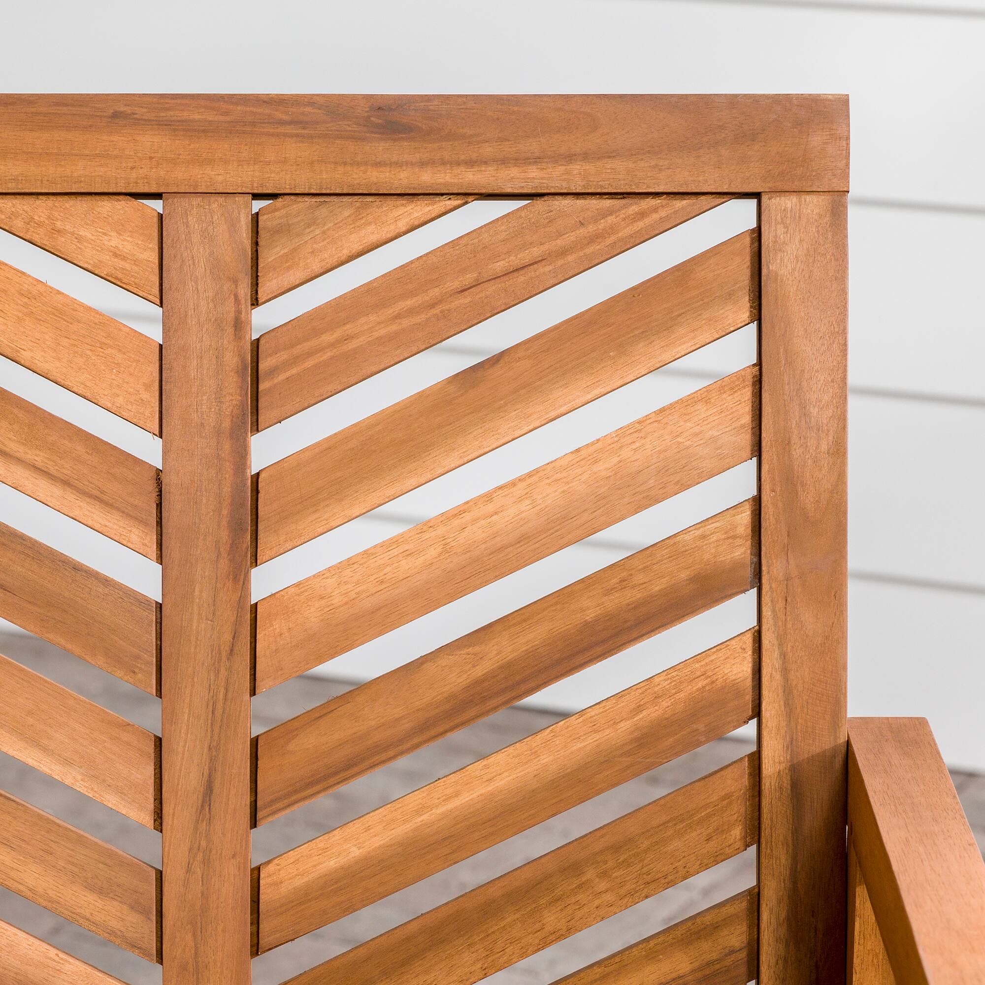 Alt View 20. Walker Edison - Patio Outdoor Windsor Acacia Wood Garden Bench - Brown.