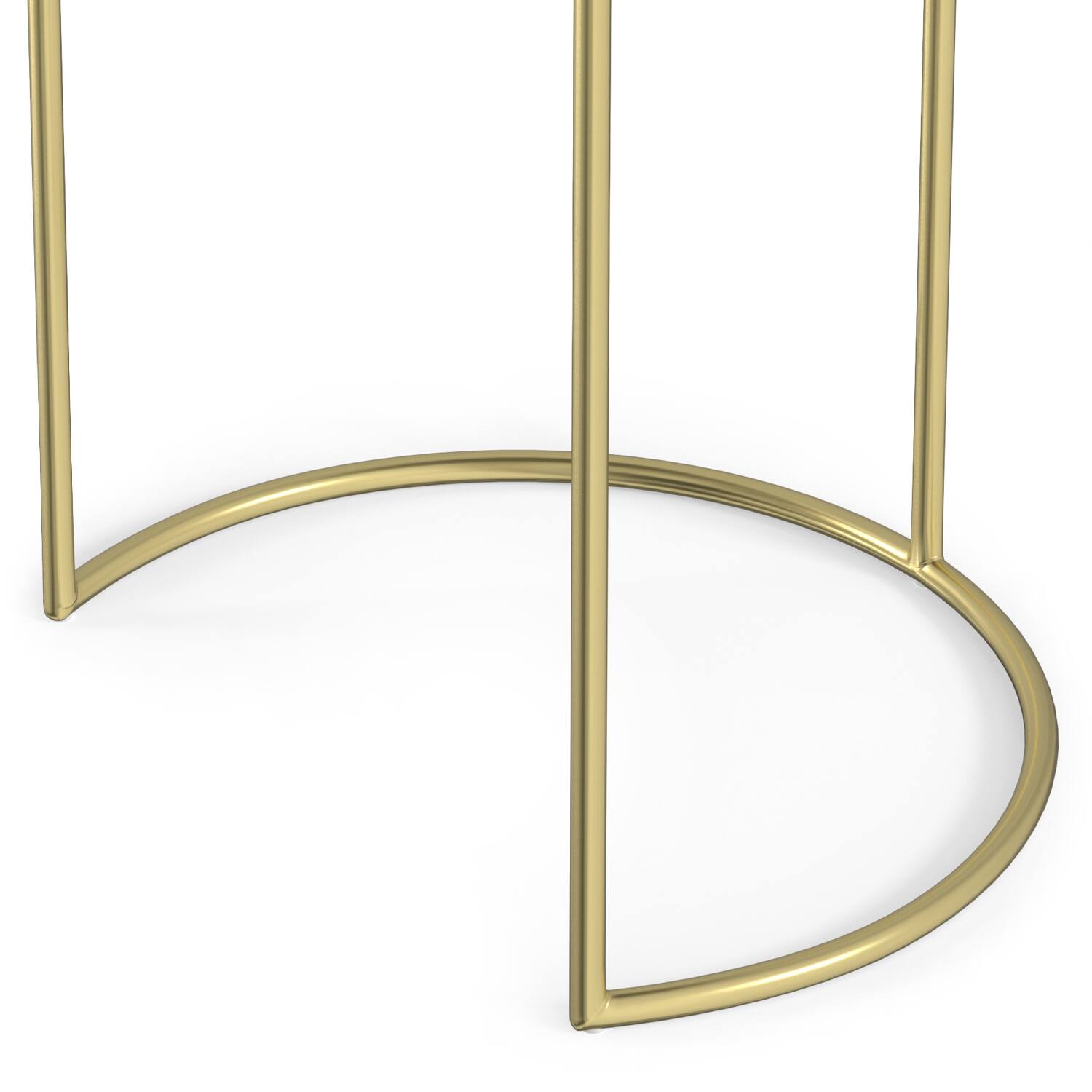 Alt View 8. Simpli Home - Ashley Modern Contemporary 16 inch Wide Metal 2 Pc Nesting Table in Gold , Fully Assembled - Gold.