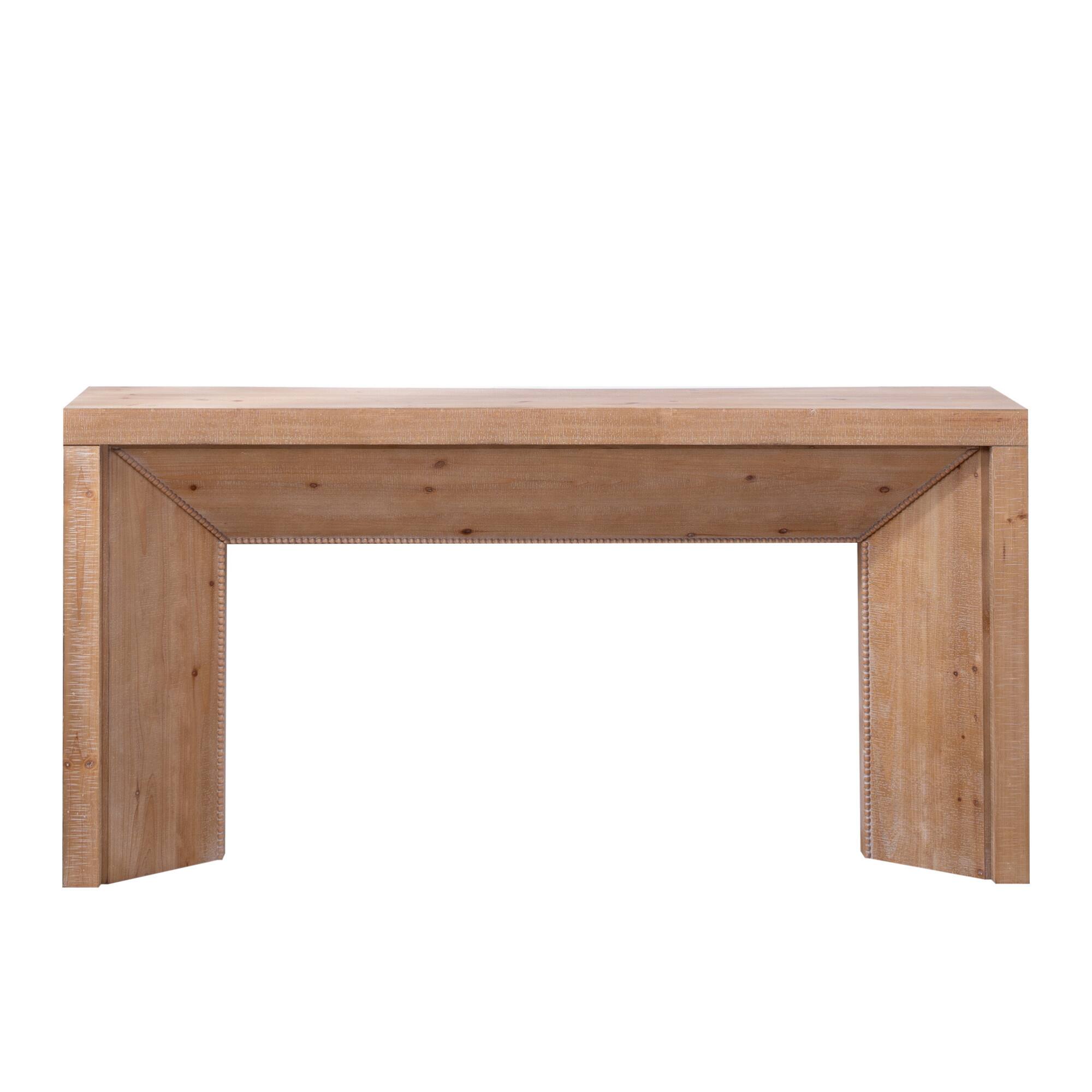 Back. GOODSILO - Modern Rustic Entryway Console Table with Sleek Design and Durable Engineered Wood Construction - Antique Natural.