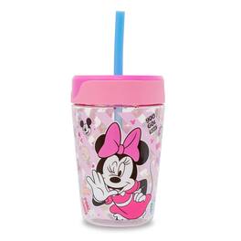Silver Buffalo - Disney Minnie Mouse Kids Spill-Proof Tumbler With Straw | Holds 18 Ounces - Pink