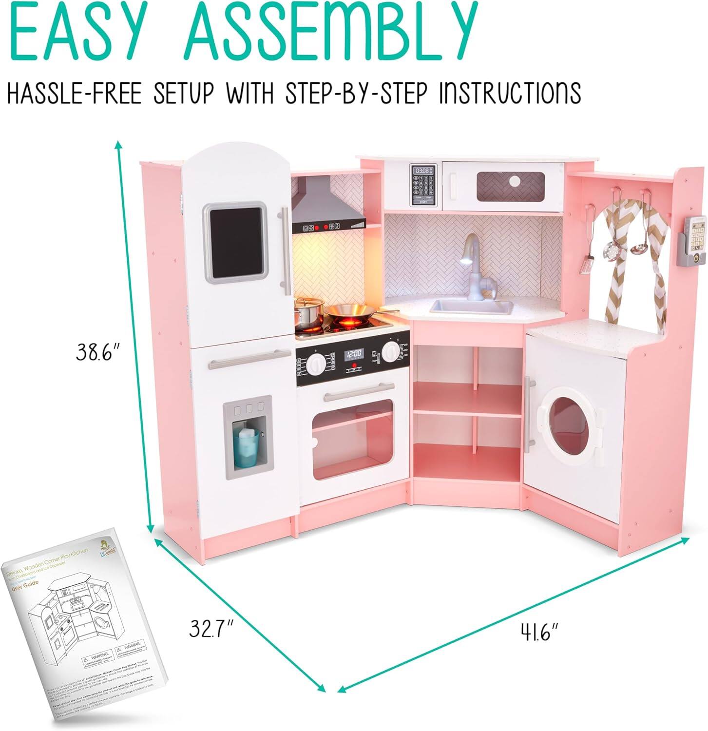 EASY ASSEMBLY HASSLE-FREE SETUP WITH STEP-BY-STEP INSTRUCTIONS

38.6" 32.7" 41.6"