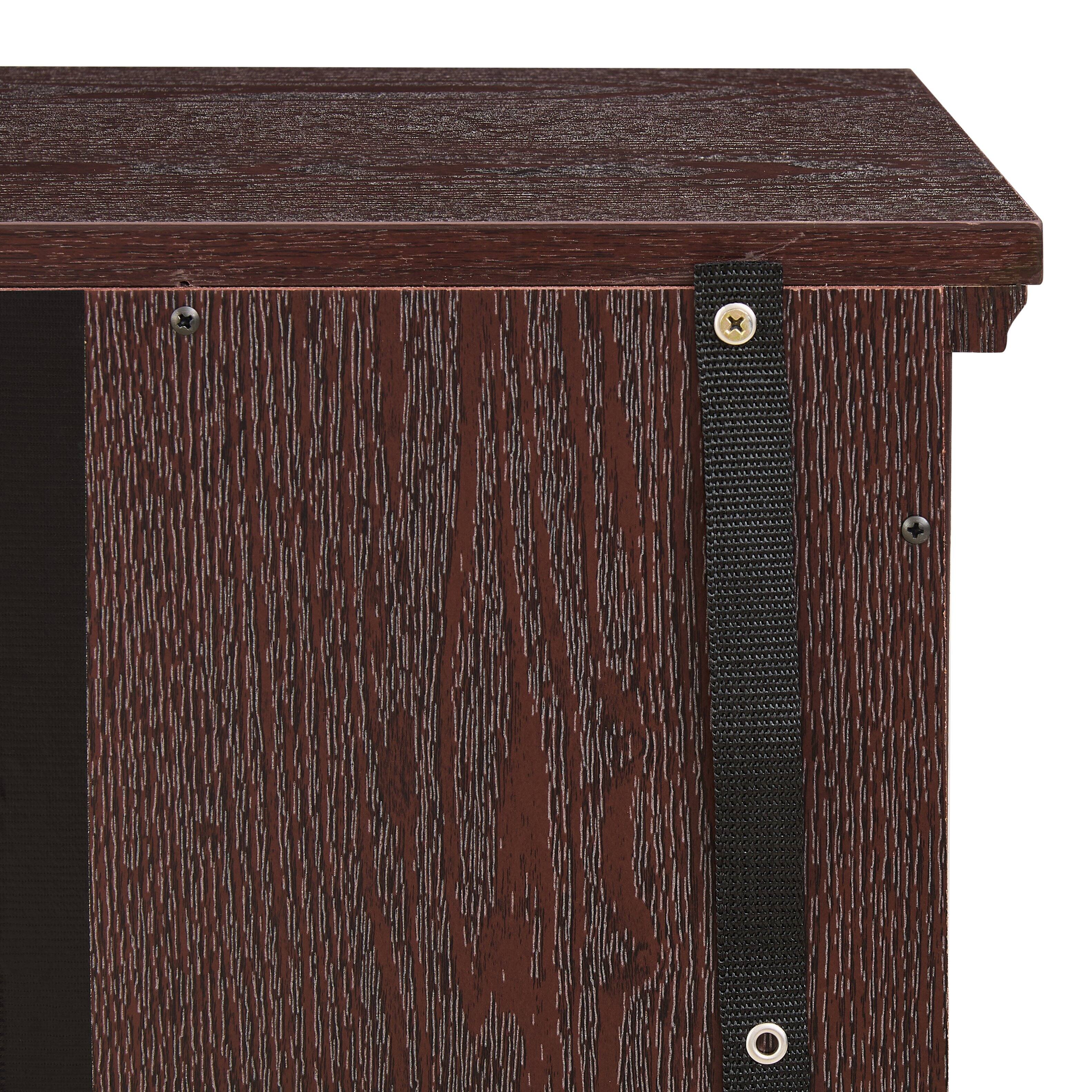 Alt View 10. Whisen - 70" Electric Fireplace TV Stand Media Console, Holds TVs up to 75", Faux Stone Storage Cabinet - Cherry.