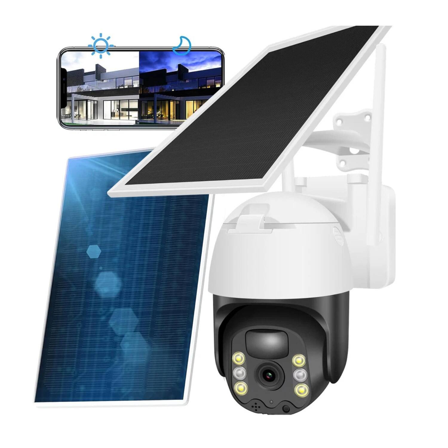 Angle. Stock Preferred - Wireless Solar Security Camera with 360° Rotation.
