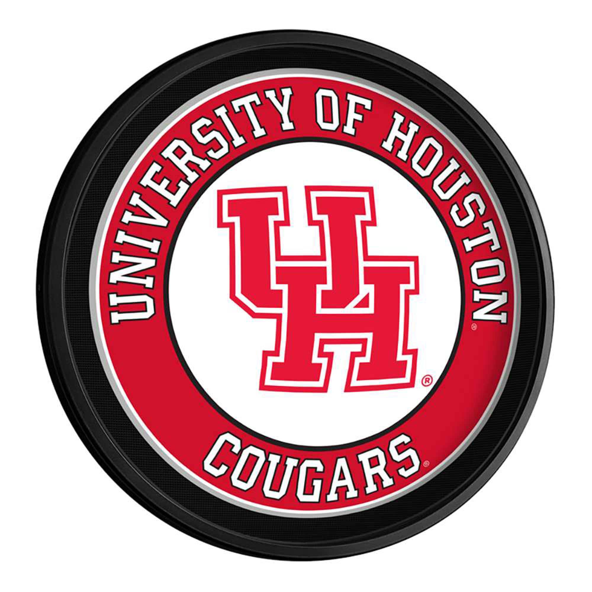 The Fan-Brand - Houston Cougars Team Logo 18'' Round Slimline Illuminated Wall Sign - Multicolor