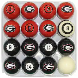 Imperial - Georgia Bulldogs Billiard Ball Set with Numbers - Multicolor