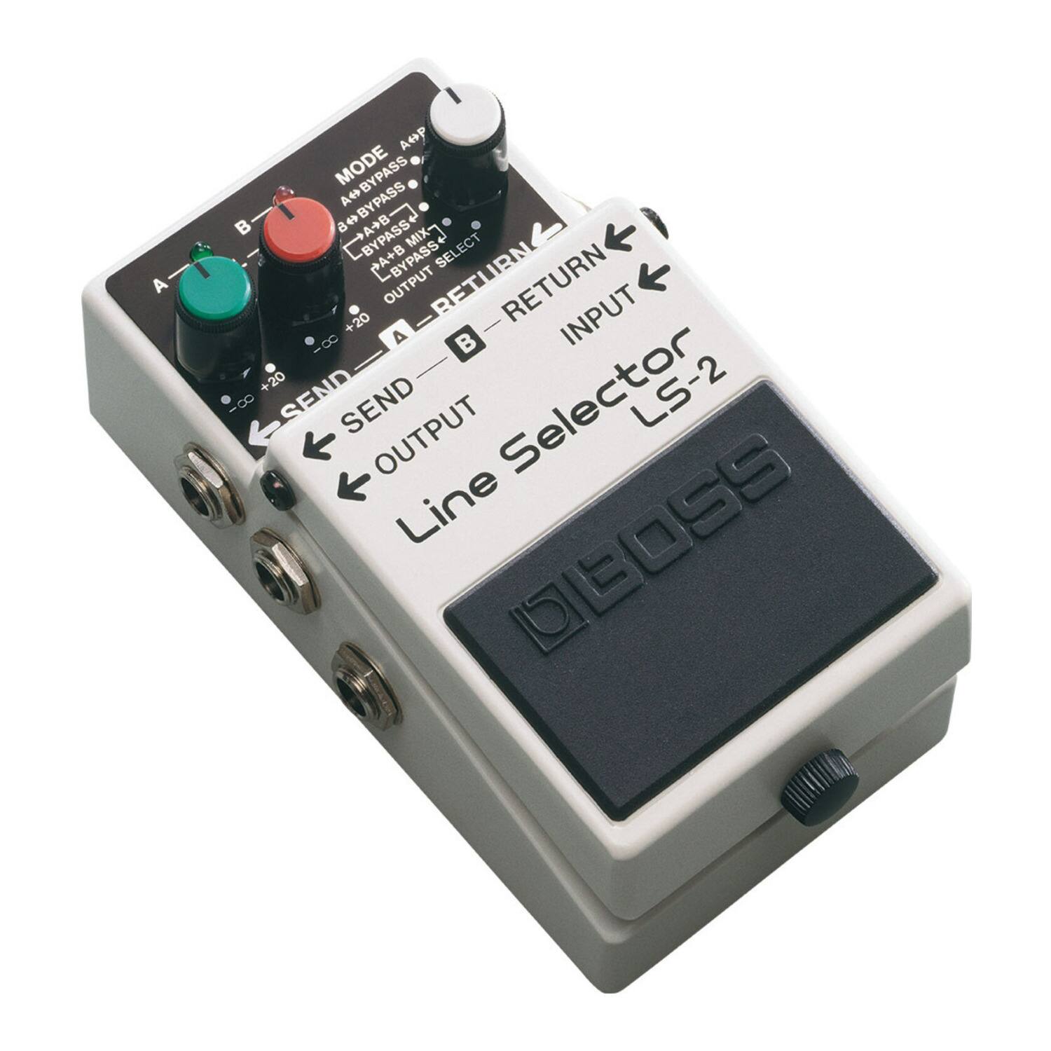 A AOp MODE BYPASS eBYPASS Ae  BYPASS+ MIX A+ -BYPASS+ RETUBN SELECT +20 OUTPUT RETI | RETURN INPUT 8 A  +20 SEND LS-2 8  SEND OUTPUT Selector  Line UBOSS

Corrected:

A AOp MODE BYPASS eBYPASS Ae  BYPASS+ MIX A+ -BYPASS+ RETUBN SELECT +20 OUTPUT RETI | RETURN INPUT 8 A  +20 SEND LS-2 8  SEND OUTPUT Selector  Line Selector LS-2