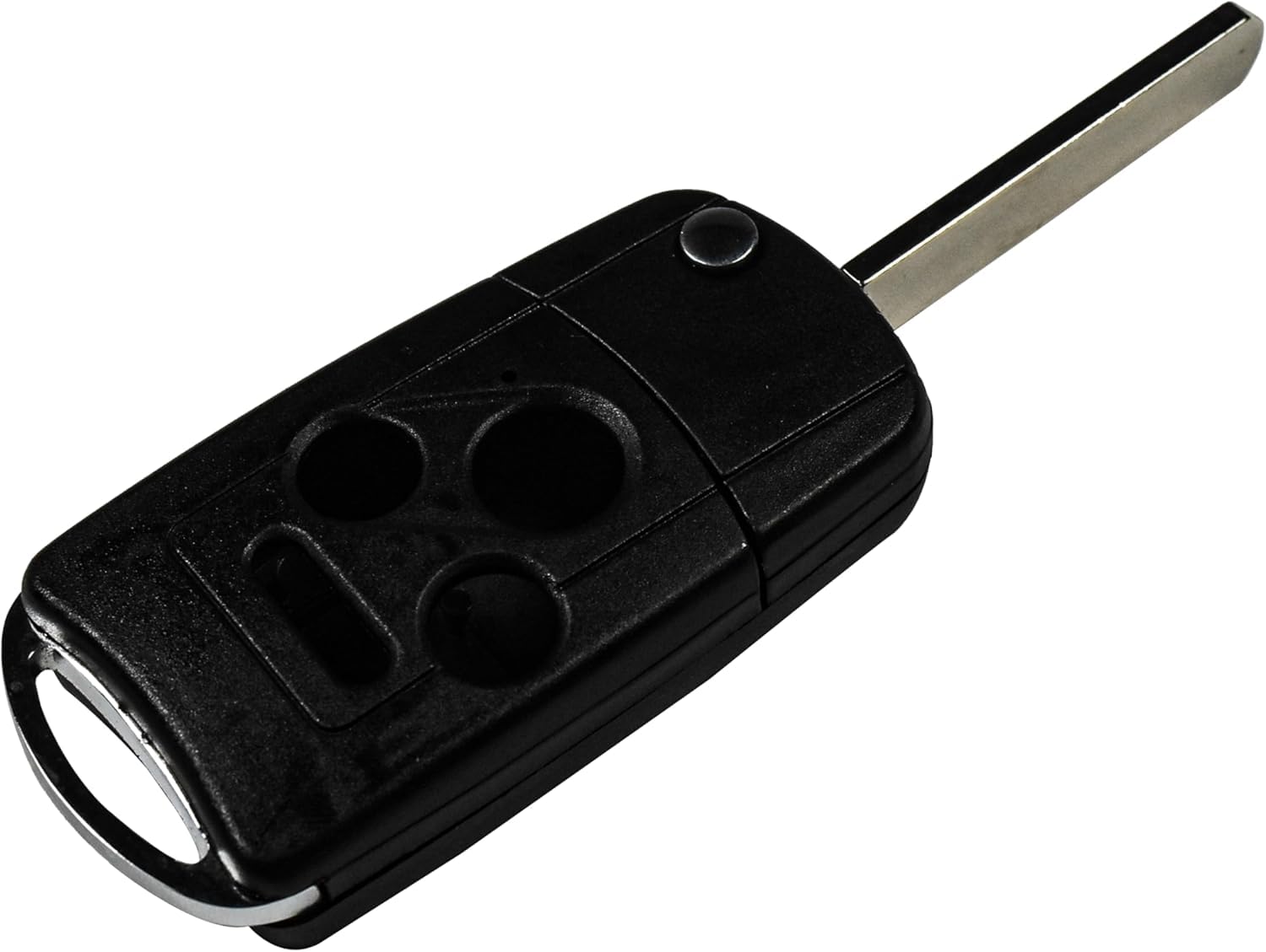 Alt View 3. HQRP - 4-Button Flip Key Fob Shell Remote Case with Uncut Blade for Honda Accord 2003-2006 - Black.