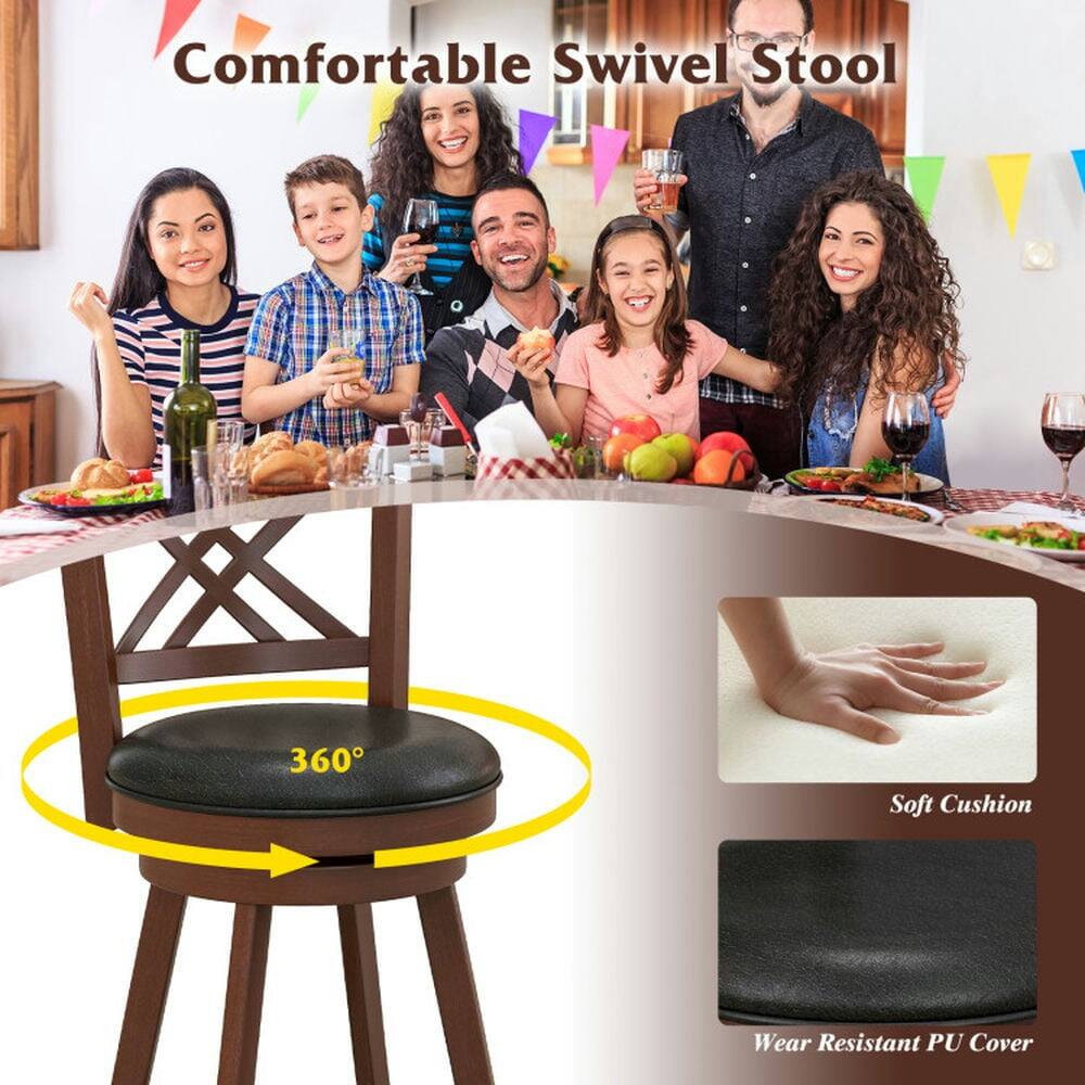 Comfortable Swivel Stool  
360°  
Soft Cushion  
Wear Resistant PU Cover