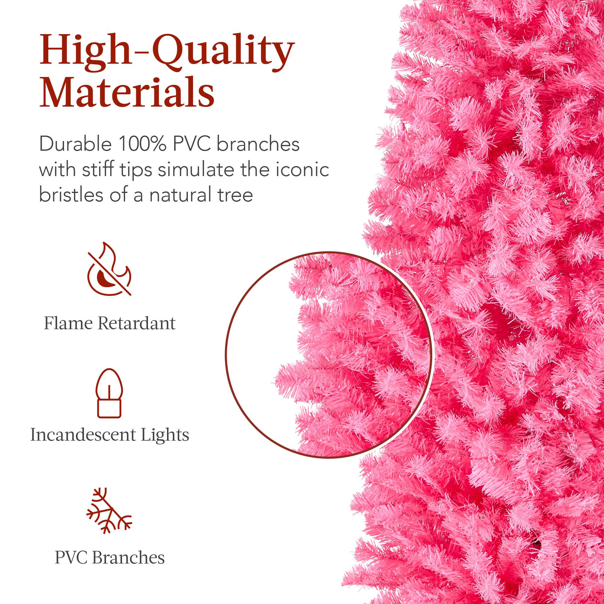 High-Quality Materials

Durable 100% PVC branches with stiff tips simulate the iconic bristles of a natural tree

Flame Retardant

Incandescent Lights

PVC Branches