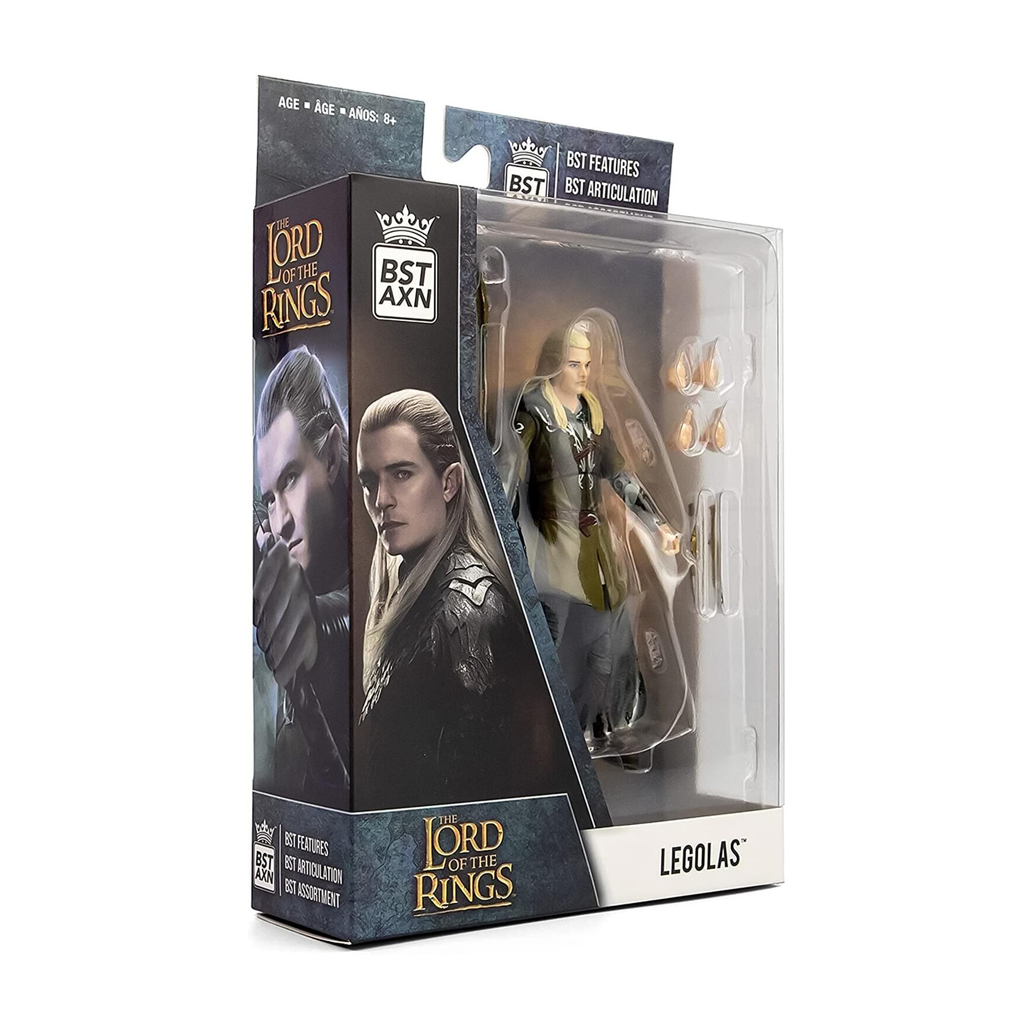 AGE - AGE - AÑOS: 8+  
THE LORD OF THE RINGS  
BST AXN  
BST FEATURES  
BST ARTICULATION  
BST ASSORTMENT  
LEGOLAS