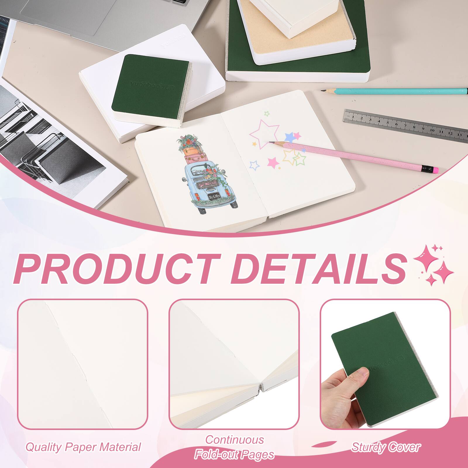 PRODUCT DETAILS

Quality Paper Material
Continuous Fold-out Pages
Sturdy Cover