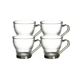 Bormioli Rocco - Oslo Glass Espresso Cups Set of 4 Dishwasher Safe - Clear