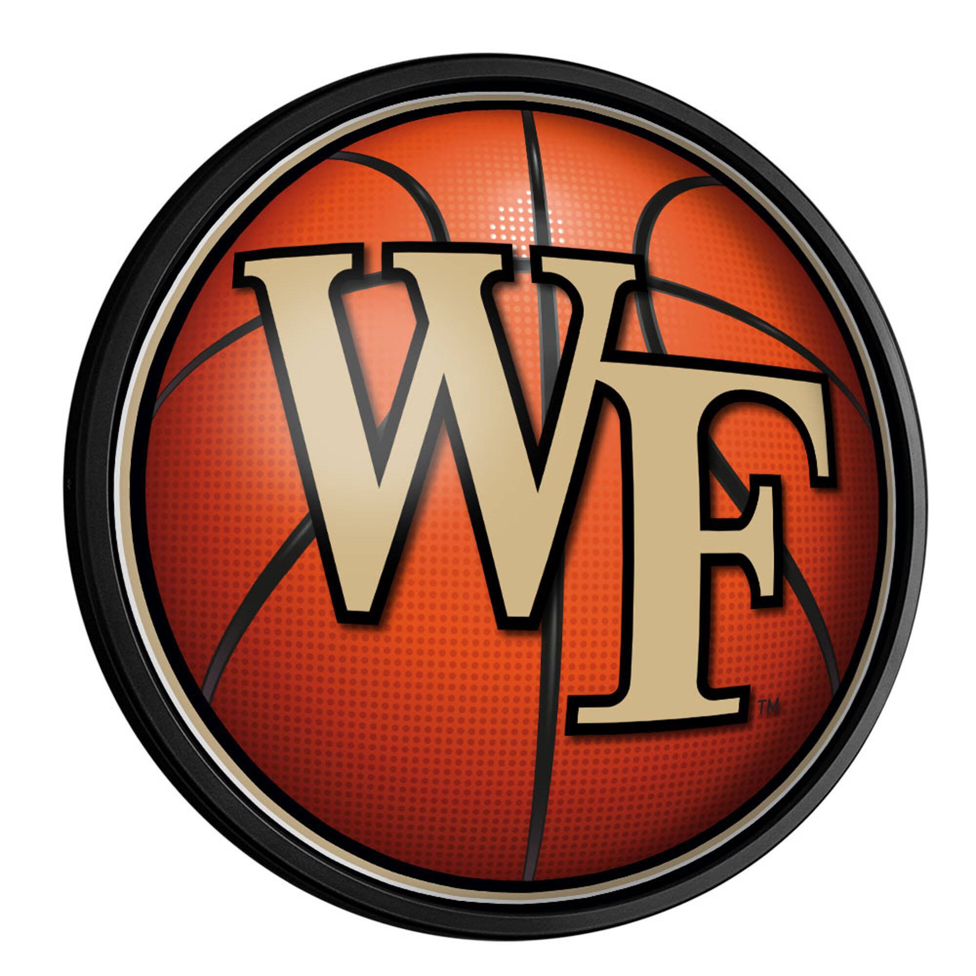 The Fan-Brand - Wake Forest Demon Deacons Basketball 18'' Round Slimline Illuminated Wall Sign - Multicolor