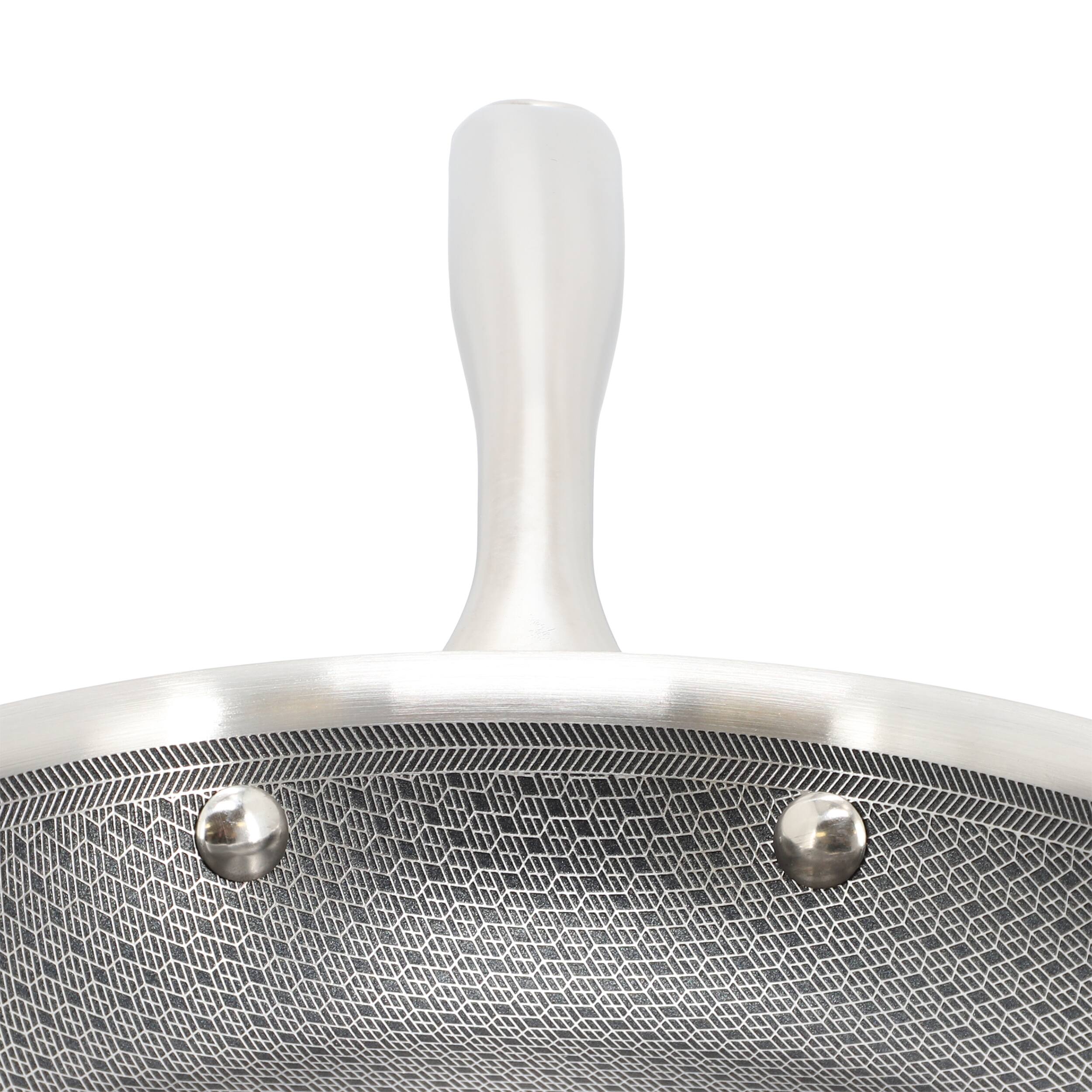 Alt View 2. Oster - Oster Modessa 9.5 Inch Nonstick Tri-ply Stainless Steel Frying Pan in Silver - Silver.