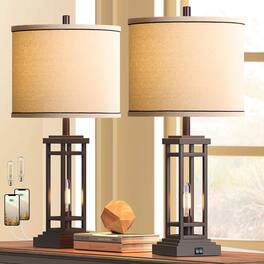 partphoner - Tall Farmhouse Table Lamps - Brown