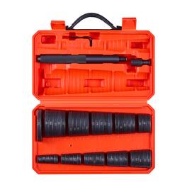 VEVOR - Bearing Press Kit, 52 Pcs, Bearing Race and Seal Driver Set with 49 Bushings and Handle Shaft, Bushing Driver Tool Set - Orange