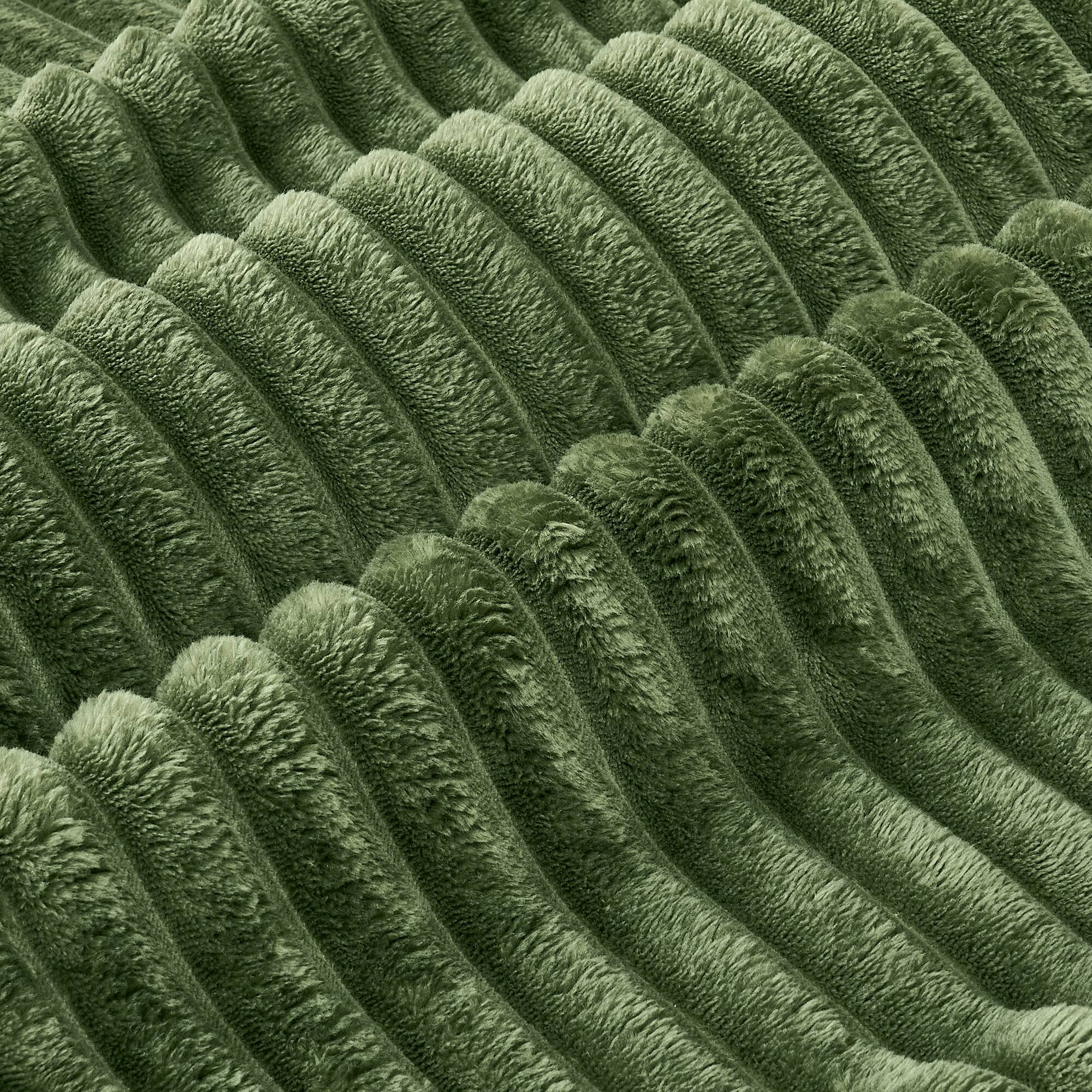 Alt View 3. Anysun - 115" U-Shape Boneless Corduroy Sectional with Chaise & Ottoman-No Assembly, Deep-Seat Modular Cloud Sofa for Living Room - Green.