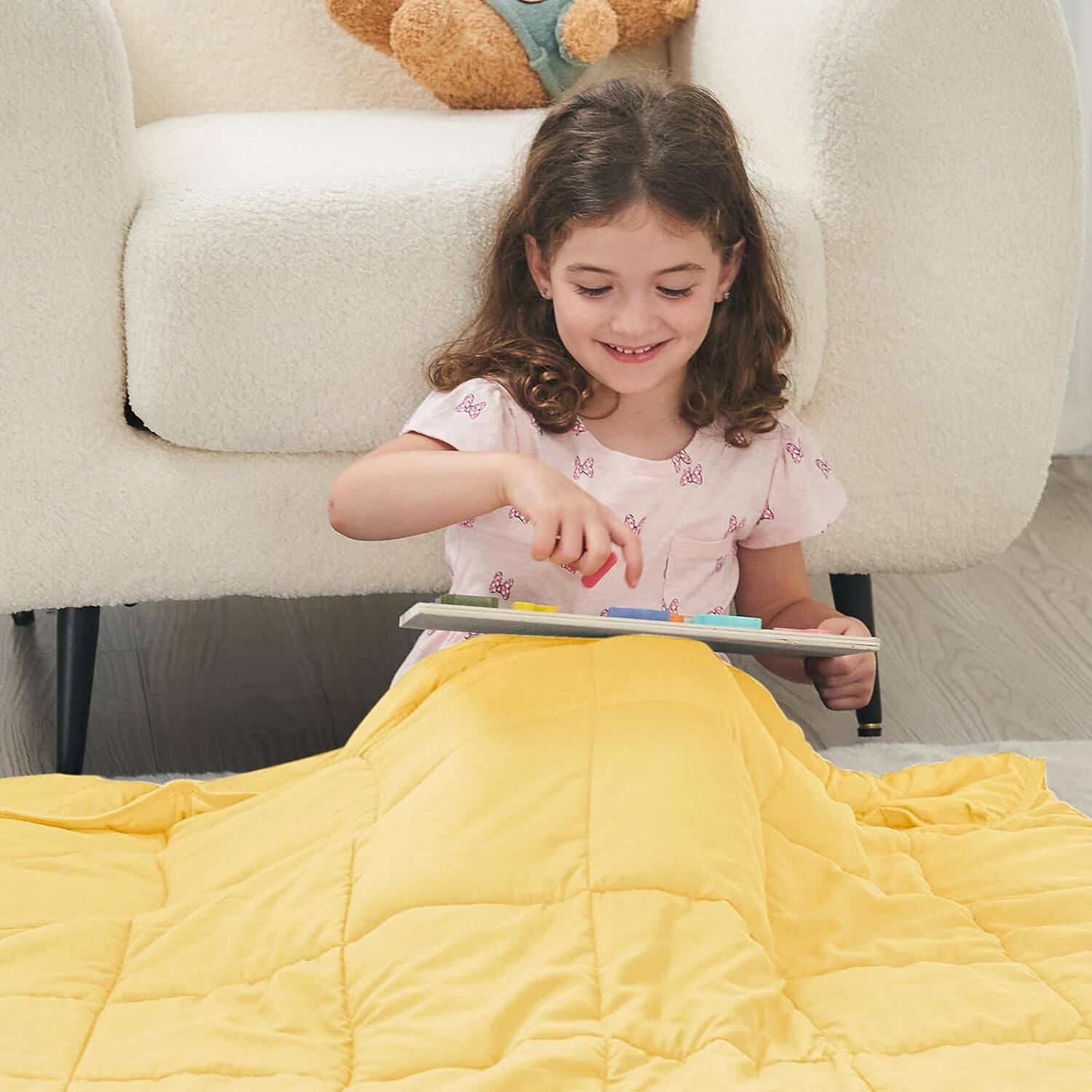 Alt View 6. blue - Paaaawaters Weighted Blanket for Adults Cooling Heavy Blanket for Sleeping Perfect - color:Pink+size:60X80-12lbs.