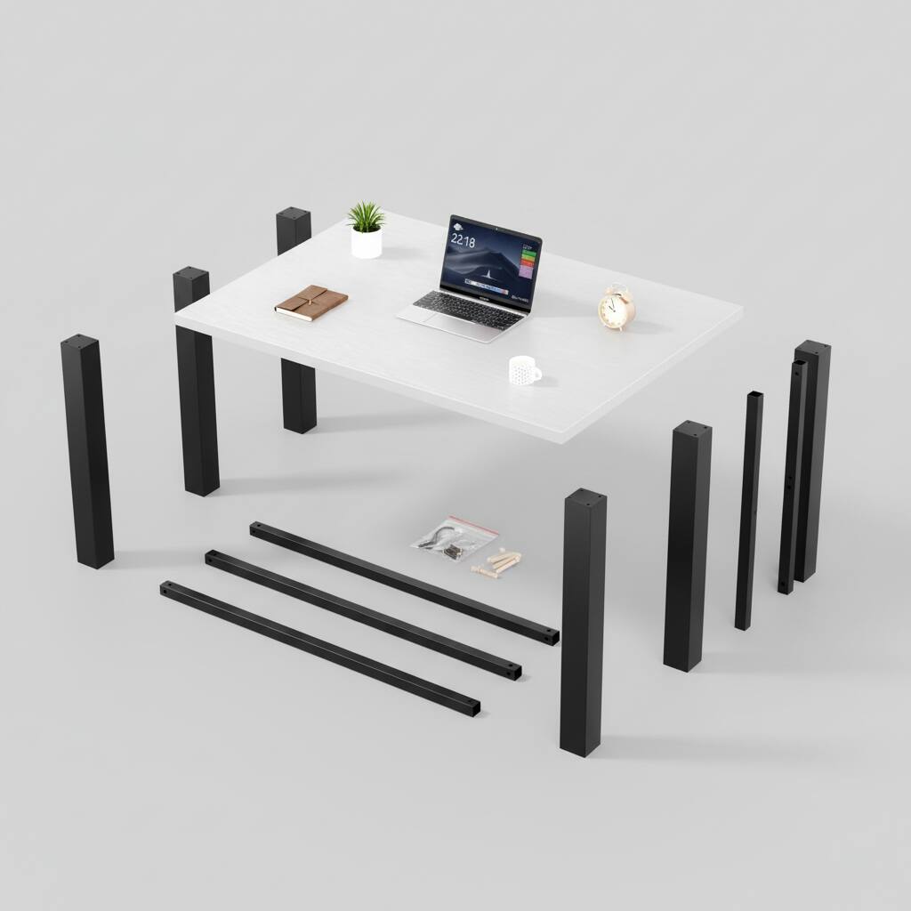 Alt View 1. AOITUN - 31-Inch White Small Computer Desk - Compact Desk and Chair Set for Home Office - White.