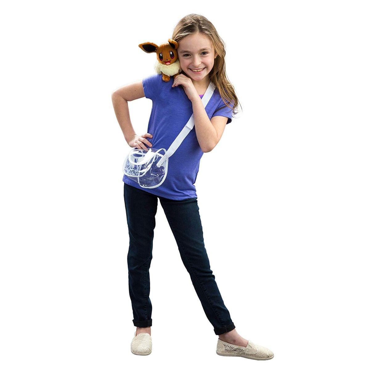 Alt View 1. Pokémon - Pokemon Petite Pals 6-Inch Shoulder Plush - Eevee - Brown.