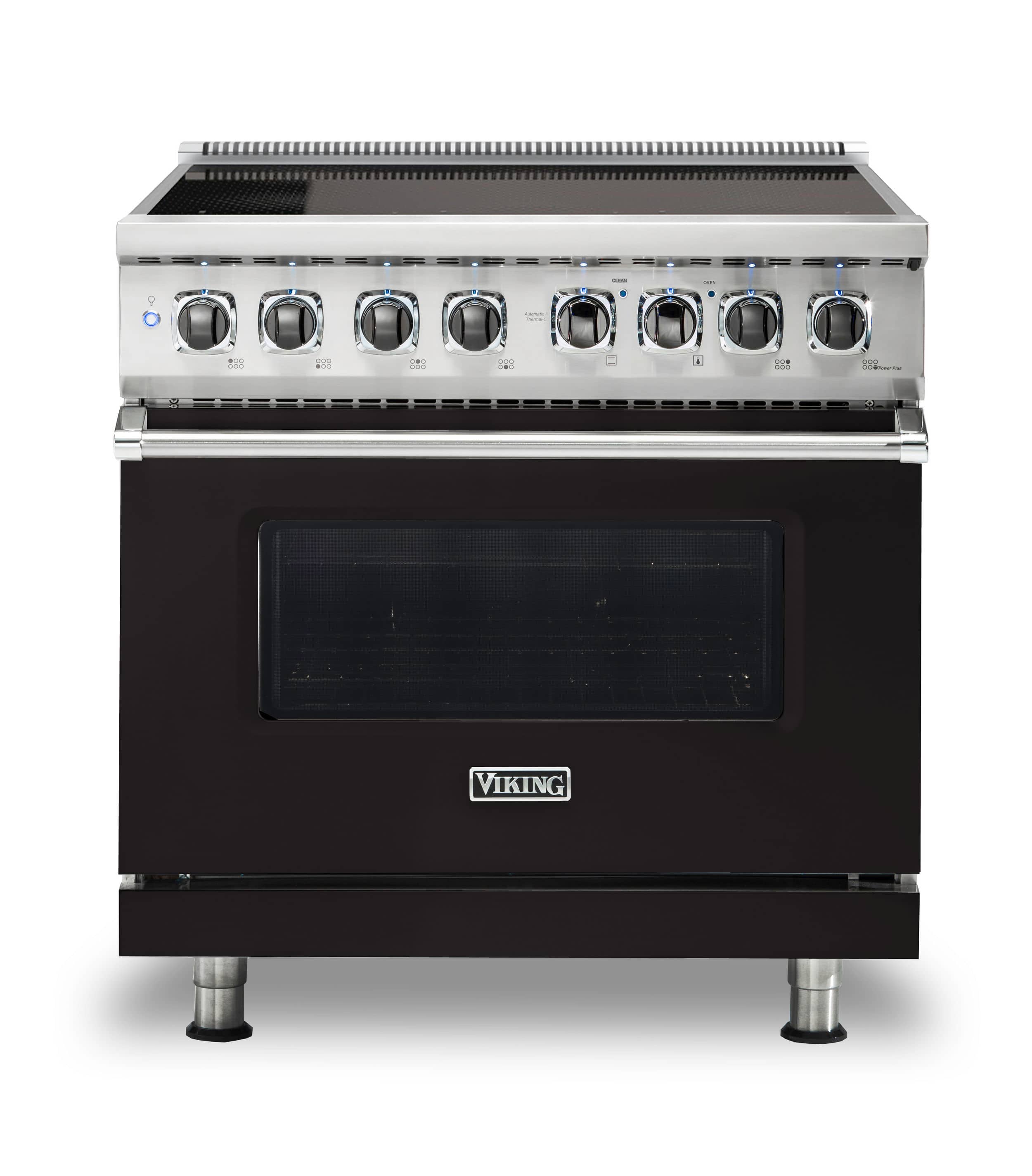 Front. Viking - 5 Series 5.6 Cu. Ft. Freestanding Electric Induction Range - Onyx.