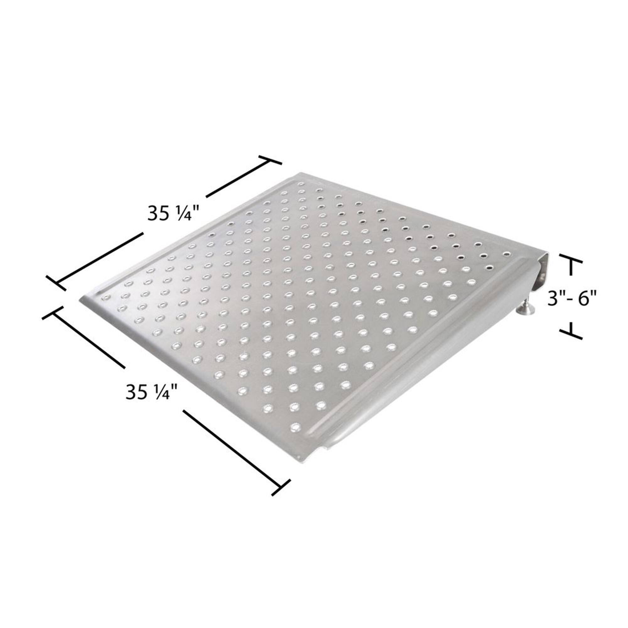 35 1/4" x 35 1/4"  
Thickness: 3" - 6"