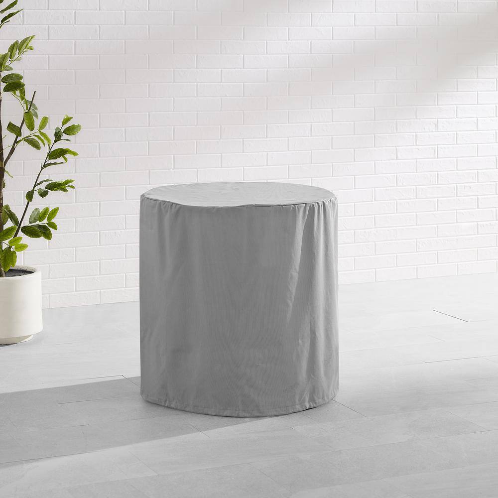 Alt View 3. Crosley Furniture - Round Outdoor Bistro Table Furniture Cover - Gray.